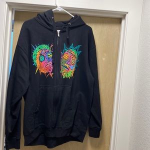 Rick and Morty zip up hoodie